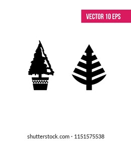 Christmas tree vector icons