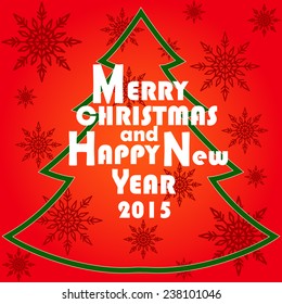 Christmas tree vector Illistration. 