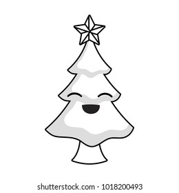 christmas tree vector illustration
