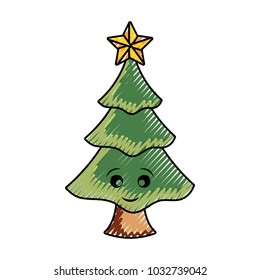 christmas  tree  vector illustration