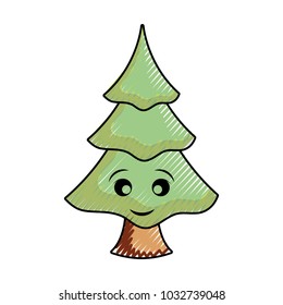 christmas  tree  vector illustration