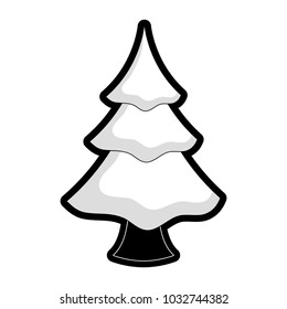 christmas tree  vector illustration