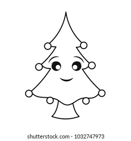 christmas tree vector illustration