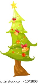 Christmas tree vector illustration