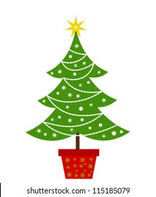 Christmas tree. Vector illustration