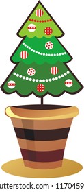 Christmas tree vector illustration