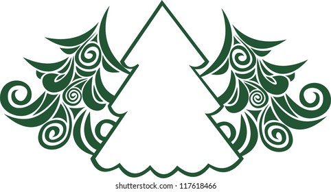Christmas tree vector illustration