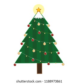 Christmas Tree Vector Illustration