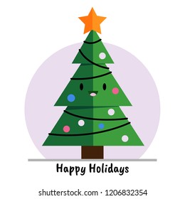 Christmas tree vector illustration