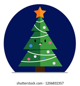 Christmas tree vector illustration