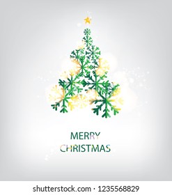 Christmas tree. Vector illustration.