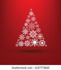 Christmas tree. Vector illustration.