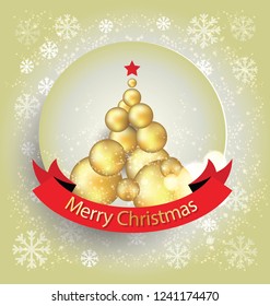 Christmas tree. Vector illustration.