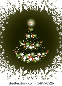Christmas Tree. Vector Illustration.