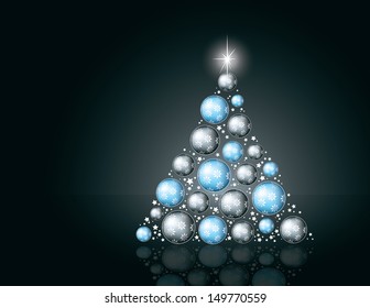 Christmas Tree. Vector Illustration.