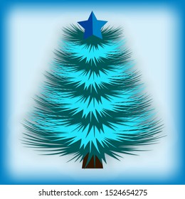 Christmas tree. Vector christmas illustration