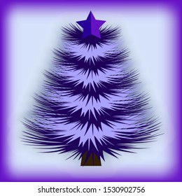 Christmas tree. Vector christmas illustration