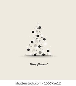 Christmas tree. Vector illustration.