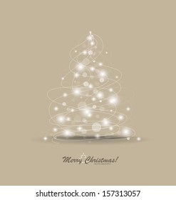 Christmas tree. Vector illustration.