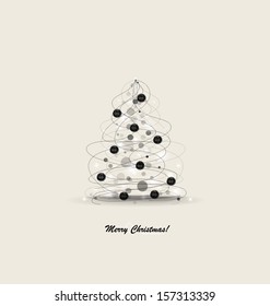 Christmas tree. Vector illustration.