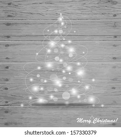 Christmas tree. Vector illustration.