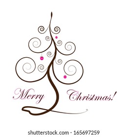 Christmas tree vector illustration