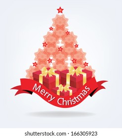 Christmas tree. Vector illustration.