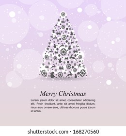 Christmas tree. Vector Illustration