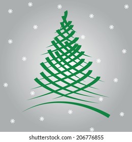 Christmas tree. Vector illustration.