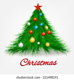 Christmas tree. Vector illustration