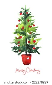 Christmas tree. Vector illustration 