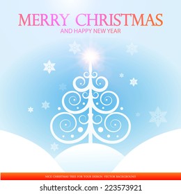 Christmas tree. Vector illustration 