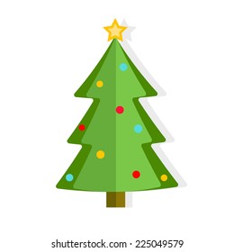 Christmas tree, vector illustration