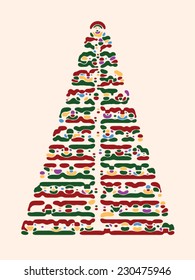 Christmas tree vector illustration