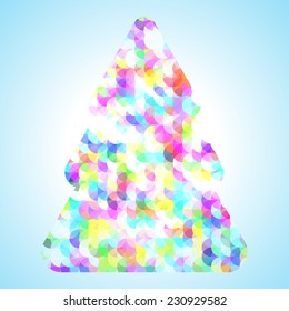 Christmas tree vector illustration.