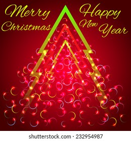 Christmas tree vector illustration.
