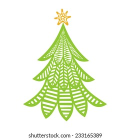Christmas tree vector illustration
