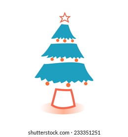 Christmas tree vector illustration