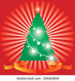 Christmas tree. Vector illustration