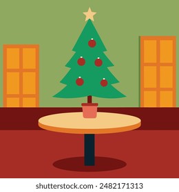 A Christmas tree vector illustration