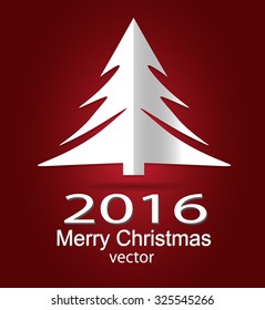 Christmas tree, vector illustration.
