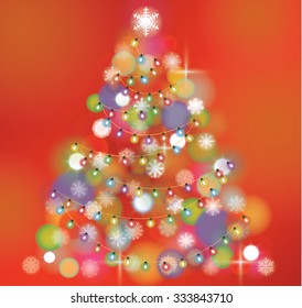   christmas tree. vector illustration.