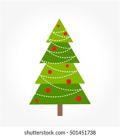 Christmas tree. Vector illustration