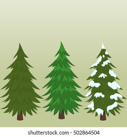 Christmas tree, vector illustration