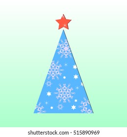 christmas tree, vector illustration