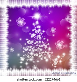Christmas tree vector illustration.