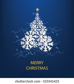 Christmas tree. Vector illustration.