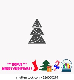 Christmas tree  vector illustration.