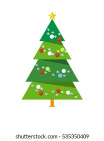 Christmas tree vector illustration