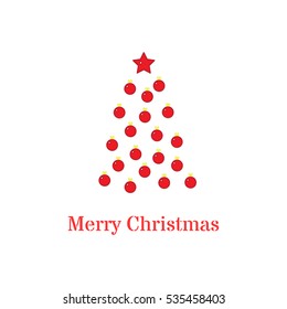Christmas tree. Vector illustration.
